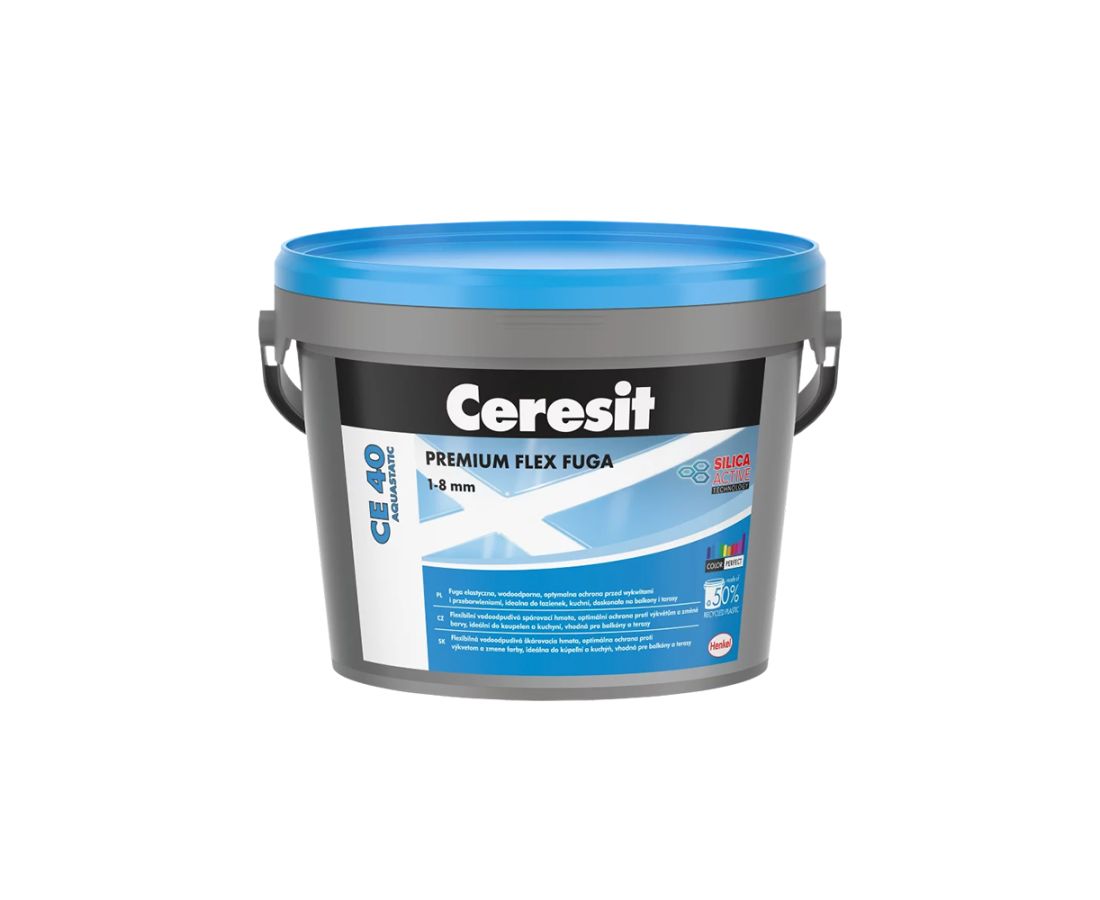ფუგა ceresit CE-40 2 კგ წყალმდეგი (ღია ნაცრისფერი) — ფუგა